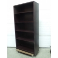 Dark Cherry 5 Shelf Adjustable Book Case, Shelving Unit